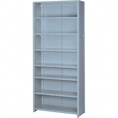 Lyon - 8 Shelf, 1,300 Lb. Capacity, Closed Shelving Starter Unit - 36 Inch Wide x 12 Inch Deep x 84 Inch High, Gray - A1 Tooling