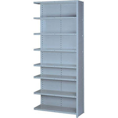 Lyon - 8 Shelf, 600 Lb. Capacity, Closed Shelving Add-On Unit - 36 Inch Wide x 24 Inch Deep x 84 Inch High, Gray - A1 Tooling