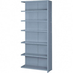 Lyon - 7 Shelf, 1,300 Lb. Capacity, Closed Shelving Add-On Unit - 36 Inch Wide x 18 Inch Deep x 84 Inch High, Gray - A1 Tooling