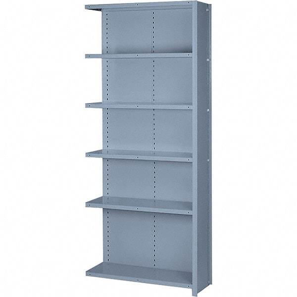 Lyon - 6 Shelf, 1,300 Lb. Capacity, Closed Shelving Add-On Unit - 36 Inch Wide x 24 Inch Deep x 84 Inch High, Gray - A1 Tooling