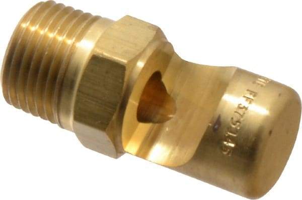 Bete Fog Nozzle - 1/2" Pipe, 145° Spray Angle, Brass, Extra Wide Fan Nozzle - Male Connection, 37.9 Gal per min at 100 psi, 3/8" Orifice Diam - A1 Tooling