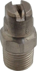 Bete Fog Nozzle - 1/8" Pipe, 65° Spray Angle, Grade 303 Stainless Steel, Standard Fan Nozzle - Male Connection, 0.79 Gal per min at 100 psi, 0.057" Orifice Diam - A1 Tooling