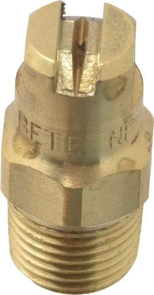 Bete Fog Nozzle - 1/8" Pipe, 90° Spray Angle, Brass, Standard Fan Nozzle - Male Connection, 0.79 Gal per min at 100 psi, 0.057" Orifice Diam - A1 Tooling