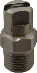 Bete Fog Nozzle - 1/8" Pipe, 90° Spray Angle, Grade 303 Stainless Steel, Standard Fan Nozzle - Male Connection, 0.79 Gal per min at 100 psi, 0.057" Orifice Diam - A1 Tooling