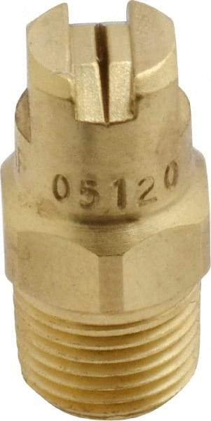 Bete Fog Nozzle - 1/8" Pipe, 120° Spray Angle, Brass, Standard Fan Nozzle - Male Connection, 0.79 Gal per min at 100 psi, 0.057" Orifice Diam - A1 Tooling