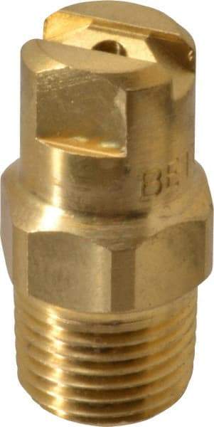 Bete Fog Nozzle - 1/8" Pipe, 30° Spray Angle, Brass, Standard Fan Nozzle - Male Connection, 1.26 Gal per min at 100 psi, 0.072" Orifice Diam - A1 Tooling