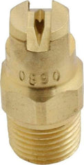 Bete Fog Nozzle - 1/8" Pipe, 90° Spray Angle, Brass, Standard Fan Nozzle - Male Connection, 1.26 Gal per min at 100 psi, 0.072" Orifice Diam - A1 Tooling