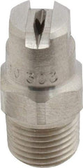 Bete Fog Nozzle - 1/8" Pipe, 90° Spray Angle, Grade 303 Stainless Steel, Standard Fan Nozzle - Male Connection, 1.26 Gal per min at 100 psi, 0.072" Orifice Diam - A1 Tooling