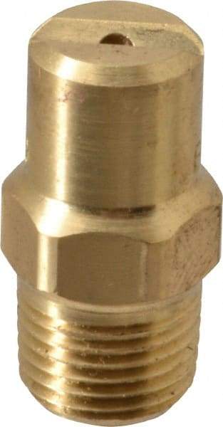 Bete Fog Nozzle - 1/8" Pipe, 30° Spray Angle, Brass, Standard Fan Nozzle - Male Connection, 1.58 Gal per min at 100 psi, 0.08" Orifice Diam - A1 Tooling