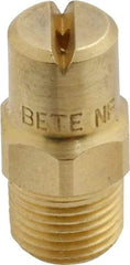 Bete Fog Nozzle - 1/8" Pipe, 90° Spray Angle, Brass, Standard Fan Nozzle - Male Connection, 1.58 Gal per min at 100 psi, 0.08" Orifice Diam - A1 Tooling