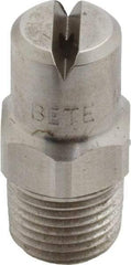 Bete Fog Nozzle - 1/8" Pipe, 90° Spray Angle, Grade 303 Stainless Steel, Standard Fan Nozzle - Male Connection, 1.58 Gal per min at 100 psi, 0.08" Orifice Diam - A1 Tooling