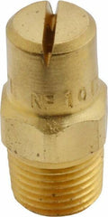 Bete Fog Nozzle - 1/8" Pipe, 120° Spray Angle, Brass, Standard Fan Nozzle - Male Connection, 1.58 Gal per min at 100 psi, 0.08" Orifice Diam - A1 Tooling