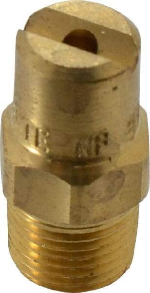 Bete Fog Nozzle - 1/8" Pipe, 30° Spray Angle, Brass, Standard Fan Nozzle - Male Connection, 3.16 Gal per min at 100 psi, 0.109" Orifice Diam - A1 Tooling