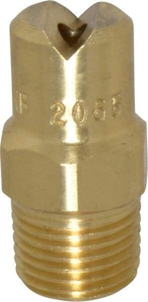 Bete Fog Nozzle - 1/8" Pipe, 65° Spray Angle, Brass, Standard Fan Nozzle - Male Connection, 3.16 Gal per min at 100 psi, 0.109" Orifice Diam - A1 Tooling