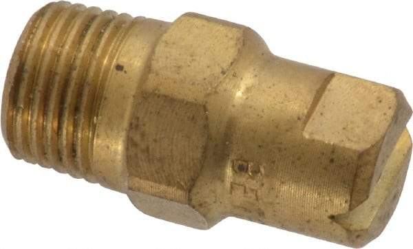 Bete Fog Nozzle - 1/8" Pipe, 90° Spray Angle, Brass, Standard Fan Nozzle - Male Connection, 3.16 Gal per min at 100 psi, 0.109" Orifice Diam - A1 Tooling