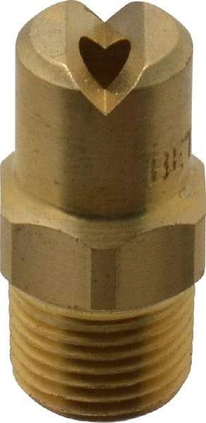 Bete Fog Nozzle - 1/8" Pipe, 65° Spray Angle, Brass, Standard Fan Nozzle - Male Connection, 4.74 Gal per min at 100 psi, 0.141" Orifice Diam - A1 Tooling