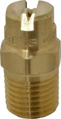 Bete Fog Nozzle - 1/4" Pipe, 65° Spray Angle, Brass, Standard Fan Nozzle - Male Connection, 0.79 Gal per min at 100 psi, 0.057" Orifice Diam - A1 Tooling