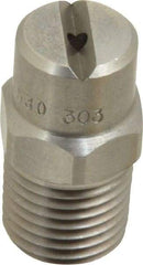 Bete Fog Nozzle - 1/4" Pipe, 30° Spray Angle, Grade 303 Stainless Steel, Standard Fan Nozzle - Male Connection, 2.37 Gal per min at 100 psi, 3/32" Orifice Diam - A1 Tooling