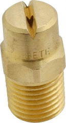 Bete Fog Nozzle - 1/4" Pipe, 90° Spray Angle, Brass, Standard Fan Nozzle - Male Connection, 2.37 Gal per min at 100 psi, 3/32" Orifice Diam - A1 Tooling