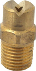 Bete Fog Nozzle - 1/4" Pipe, 30° Spray Angle, Grade 303 Brass, Standard Fan Nozzle - Male Connection, 4.74 Gal per min at 100 psi, 0.141" Orifice Diam - A1 Tooling