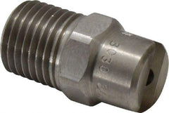 Bete Fog Nozzle - 1/4" Pipe, 30° Spray Angle, Grade 303 Stainless Steel, Standard Fan Nozzle - Male Connection, 4.74 Gal per min at 100 psi, 0.141" Orifice Diam - A1 Tooling