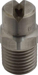 Bete Fog Nozzle - 1/4" Pipe, 65° Spray Angle, Grade 303 Stainless Steel, Standard Fan Nozzle - Male Connection, 4.74 Gal per min at 100 psi, 0.141" Orifice Diam - A1 Tooling