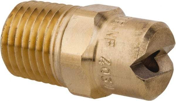 Bete Fog Nozzle - 1/4" Pipe, 30° Spray Angle, Brass, Standard Fan Nozzle - Male Connection, 6.32 Gal per min at 100 psi, 5/32" Orifice Diam - A1 Tooling