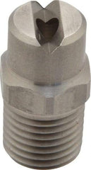 Bete Fog Nozzle - 1/4" Pipe, 65° Spray Angle, Grade 303 Stainless Steel, Standard Fan Nozzle - Male Connection, 7.91 Gal per min at 100 psi, 0.172" Orifice Diam - A1 Tooling