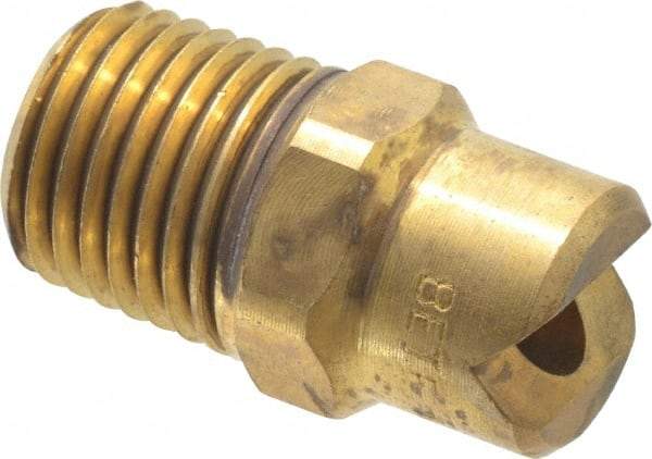 Bete Fog Nozzle - 1/4" Pipe, 30° Spray Angle, Brass, Standard Fan Nozzle - Male Connection, 11.1 Gal per min at 100 psi, 0.203" Orifice Diam - A1 Tooling