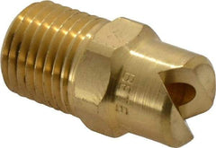 Bete Fog Nozzle - 1/4" Pipe, 65° Spray Angle, Brass, Standard Fan Nozzle - Male Connection, 11.1 Gal per min at 100 psi, 0.203" Orifice Diam - A1 Tooling