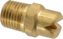 Bete Fog Nozzle - 1/4" Pipe, 90° Spray Angle, Brass, Standard Fan Nozzle - Male Connection, 11.1 Gal per min at 100 psi, 0.203" Orifice Diam - A1 Tooling