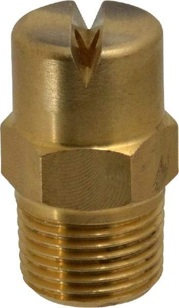 Bete Fog Nozzle - 3/8" Pipe, 90° Spray Angle, Brass, Standard Fan Nozzle - Male Connection, 6.32 Gal per min at 100 psi, 5/32" Orifice Diam - A1 Tooling