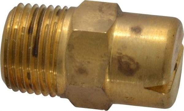 Bete Fog Nozzle - 3/8" Pipe, 120° Spray Angle, Brass, Standard Fan Nozzle - Male Connection, 6.32 Gal per min at 100 psi, 5/32" Orifice Diam - A1 Tooling