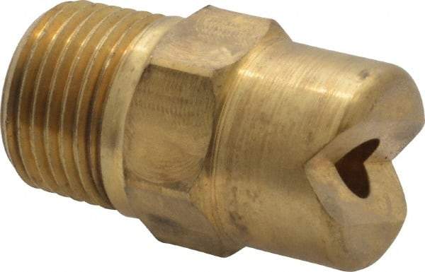 Bete Fog Nozzle - 3/8" Pipe, 30° Spray Angle, Brass, Standard Fan Nozzle - Male Connection, 11.1 Gal per min at 100 psi, 0.203" Orifice Diam - A1 Tooling