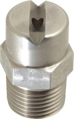 Bete Fog Nozzle - 1/2" Pipe, 65° Spray Angle, Grade 303 Stainless Steel, Standard Fan Nozzle - Male Connection, 9.49 Gal per min at 100 psi, 0.186" Orifice Diam - A1 Tooling