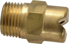 Bete Fog Nozzle - 1/2" Pipe, 65° Spray Angle, Brass, Standard Fan Nozzle - Male Connection, 15.8 Gal per min at 100 psi, 1/4" Orifice Diam - A1 Tooling