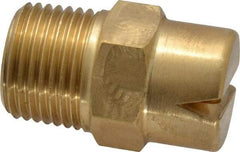 Bete Fog Nozzle - 1/2" Pipe, 120° Spray Angle, Brass, Standard Fan Nozzle - Male Connection, 15.8 Gal per min at 100 psi, 1/4" Orifice Diam - A1 Tooling