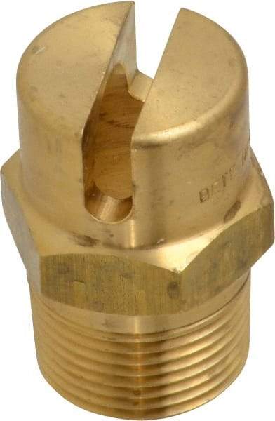 Bete Fog Nozzle - 3/4" Pipe, 120° Spray Angle, Brass, Standard Fan Nozzle - Male Connection, 63.2 Gal per min at 100 psi, 1/2" Orifice Diam - A1 Tooling