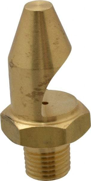 Bete Fog Nozzle - 1/4" Pipe, 50° Spray Angle, Brass, High Impact - Narrow Fan Nozzle - Male Connection, 1.58 Gal per min at 100 psi, 0.078" Orifice Diam - A1 Tooling