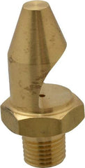 Bete Fog Nozzle - 1/4" Pipe, 50° Spray Angle, Brass, High Impact - Narrow Fan Nozzle - Male Connection, 1.58 Gal per min at 100 psi, 0.078" Orifice Diam - A1 Tooling