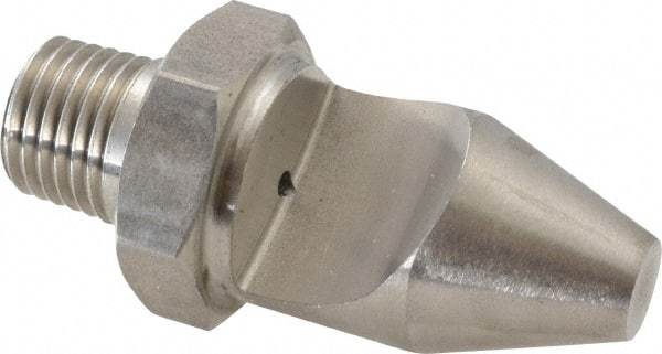 Bete Fog Nozzle - 1/4" Pipe, 50° Spray Angle, Grade 303 Stainless Steel, High Impact - Narrow Fan Nozzle - Male Connection, 1.58 Gal per min at 100 psi, 0.078" Orifice Diam - A1 Tooling