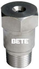 Bete Fog Nozzle - 1/2" Pipe, 90° Spray Angle, Grade 316 Stainless Steel, Full Cone Nozzle - Male Connection, N/R Gal per min at 100 psi, 3/16" Orifice Diam - A1 Tooling