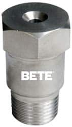 Bete Fog Nozzle - 1/2" Pipe, 120° Spray Angle, Grade 316 Stainless Steel, Full Cone Nozzle - Male Connection, N/R Gal per min at 100 psi, 3/16" Orifice Diam - A1 Tooling