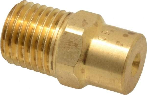 Bete Fog Nozzle - 1/4" Pipe, 60° Spray Angle, Brass, Full Cone Nozzle - Male Connection, 1.54 Gal per min at 100 psi, 0.082" Orifice Diam - A1 Tooling