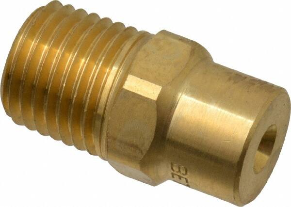 Bete Fog Nozzle - 1/4" Pipe, 60° Spray Angle, Brass, Full Cone Nozzle - Male Connection, 2.31 Gal per min at 100 psi, 0.109" Orifice Diam - A1 Tooling