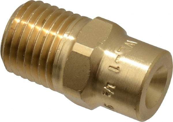 Bete Fog Nozzle - 1/4" Pipe, 90° Spray Angle, Brass, Full Cone Nozzle - Male Connection, 2.31 Gal per min at 100 psi, 0.109" Orifice Diam - A1 Tooling