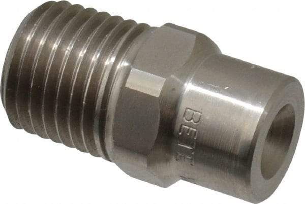 Bete Fog Nozzle - 1/4" Pipe, 90° Spray Angle, Grade 303 Stainless Steel, Full Cone Nozzle - Male Connection, 2.31 Gal per min at 100 psi, 0.109" Orifice Diam - A1 Tooling