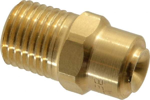 Bete Fog Nozzle - 1/4" Pipe, 120° Spray Angle, Brass, Full Cone Nozzle - Male Connection, 2.31 Gal per min at 100 psi, 0.109" Orifice Diam - A1 Tooling