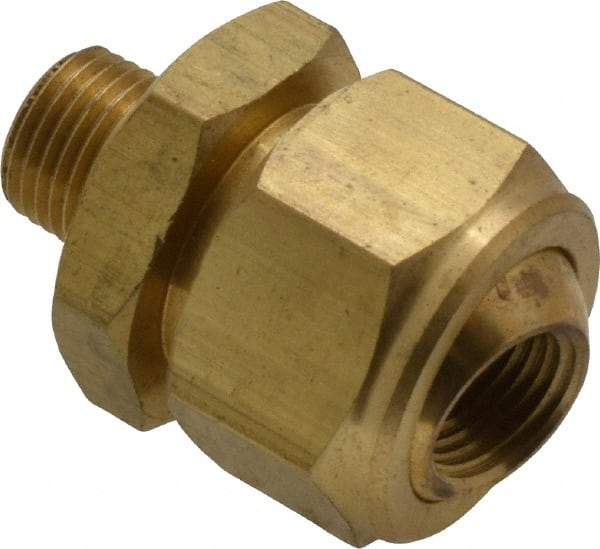 Bete Fog Nozzle - 1/8" Pipe, 40 to 70° Spray Angle, Brass, Adjustable Swivel Joint Nozzle - For Use With Bete - Nozzles Where Alignment of The Spray Direction is Required - A1 Tooling