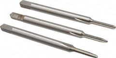 Interstate - #2-56 UNC, 3 Flute, Bottoming, Plug & Taper, Bright Finish, High Speed Steel Tap Set - 1-3/4" OAL, 7/16" Thread Length - A1 Tooling